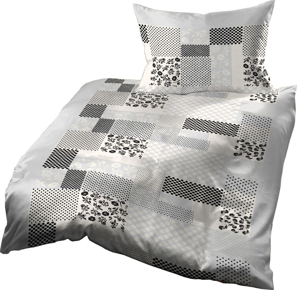 Gerald Wittmann Bettwäsche 140x200 + 70x90 cm, Baumwolle, 42004, Grau