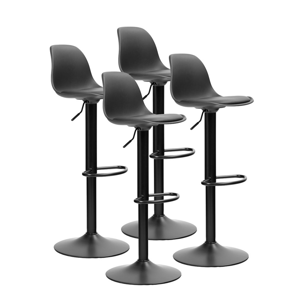 FURNIFY® 4er Set Barhocker RUNDA Barstuhl aus Kunstleder | Produktbild 