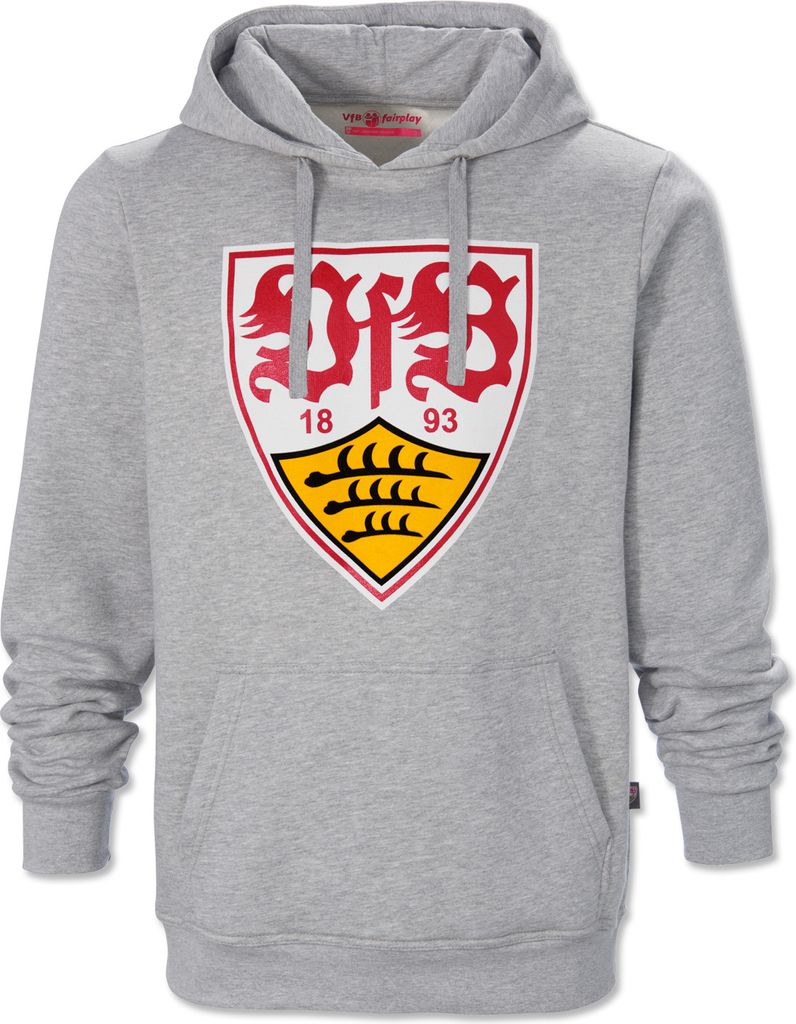VfB Stuttgart Hoody Wappen grau Gr. L