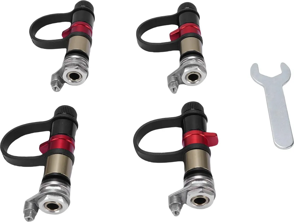 Valves dégonflage pneus rapides compatibles capteurs TPMS noirs