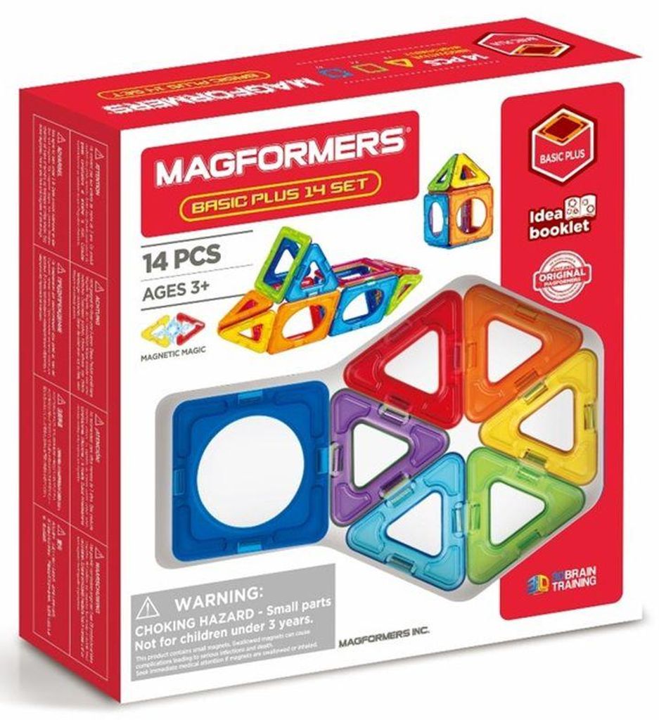 MAGFORMERS magnetisches Konstruktionsspielzeug Basisset Plus 14-teilig bunt