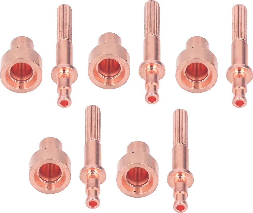 Kit 10 Consommables Plasma MC60 MC100 en Laiton, Électrode et Buse Pro - 8