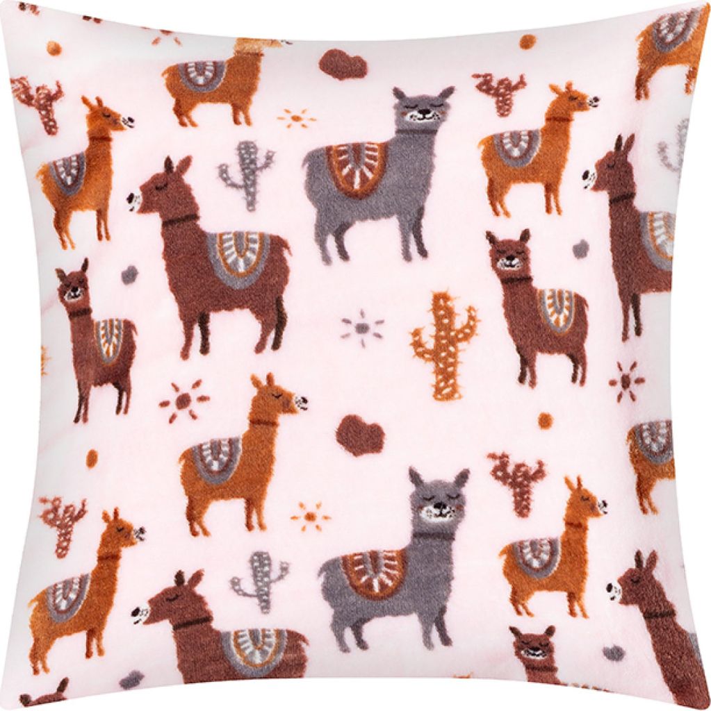 Kissen ELLIK - Kindermotiv - 35x40 cm - Rosa,Braun