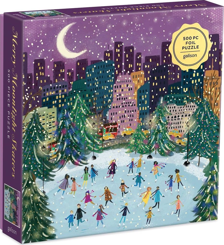 Galison Puzzle Skating by Moonlight 500 elementów Zdjęcie produktu 