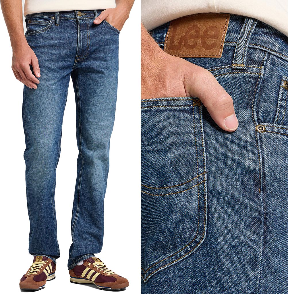 LEE Herren, Jeanshosen, Regular fit LEE DAREN ZIP FLY, W32 L32, Blau, Jeans, baggyjeans, buggy
