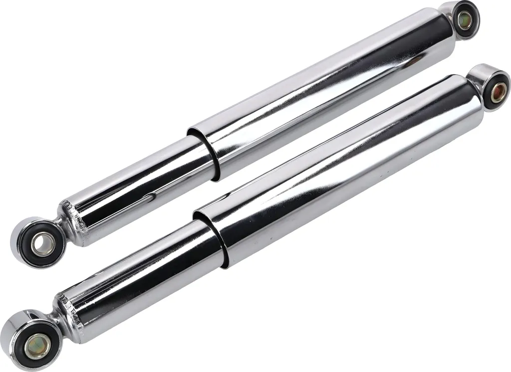 Jeu d'amortisseurs 350mm chrome fermés : protection et brillance