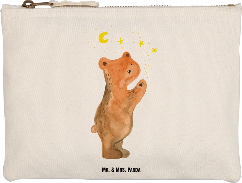 Mr. & Mrs. Panda Federmappe Verliebter Bär Größe M - Weiß - Geschenk, Etui, Verliebte, Partner, Teddy, To The Moon And Back, Make-Up Tasche, Ko...