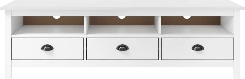 vidaXL TV skříňka Hill White 158x40x47 cm Masivní Obrázek produktu 
