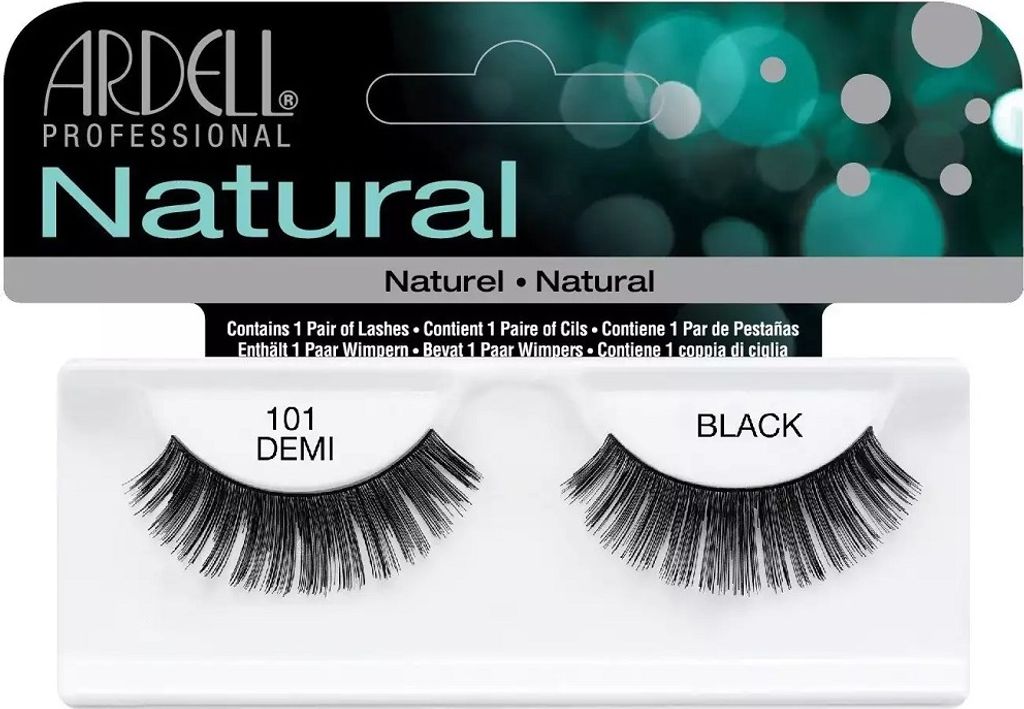 Ardell Premium Natürliche Künstliche Wimpern 101 Demi Schwarz mit transparentem Band