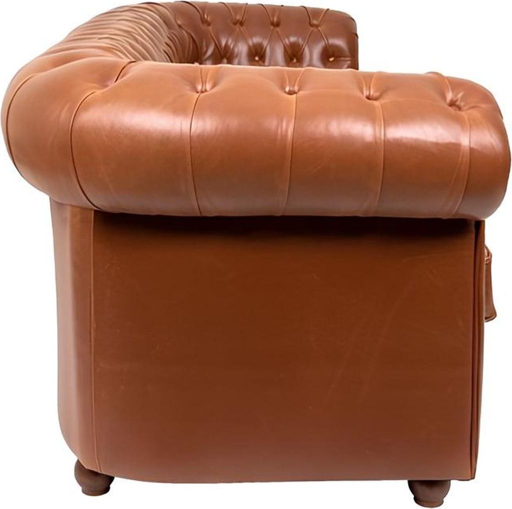 Luxus Brauner Chesterfield Dreisitzer Couch 3-Sitzer Modernes Sofa