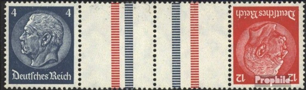 Briefmarken Deutsches Reich 1937 Mi KZ28 postfrisch Hindenburg WZ 4