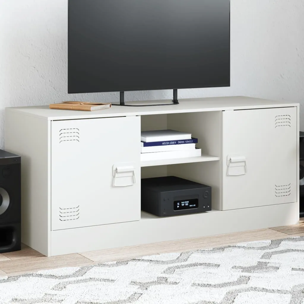 Supporto TV BEI CLORIS Acciaio Bianco 99cm | Base Solida per il tuo Cinema
