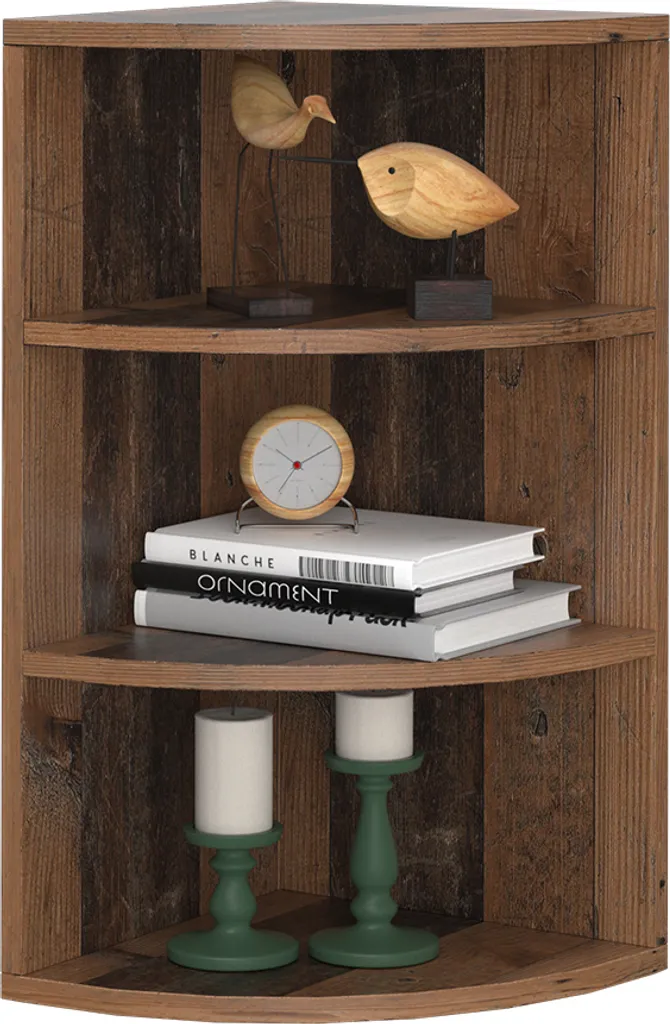 Étagère d'angle compacte Vicco Ecki Finition Bois Antique Résistante