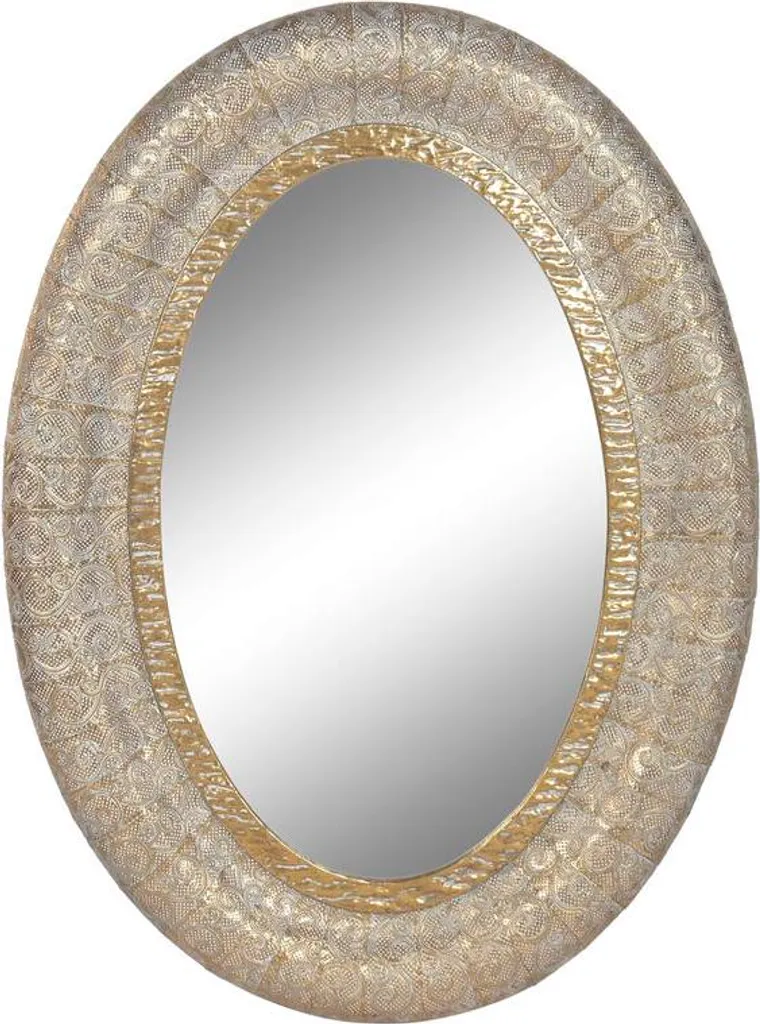 Miroir rond doré style arabe Home ESPRIT - Grand miroir mural de salon