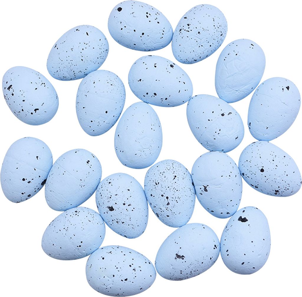 20pcs/Bag Künstliche Vogelei Ei bequeme Berührung erstellen Atmosphäre Realistische DIY -Schaum Frohes Ostern farbenfrohe Kunsttauben -Eier -Woh...