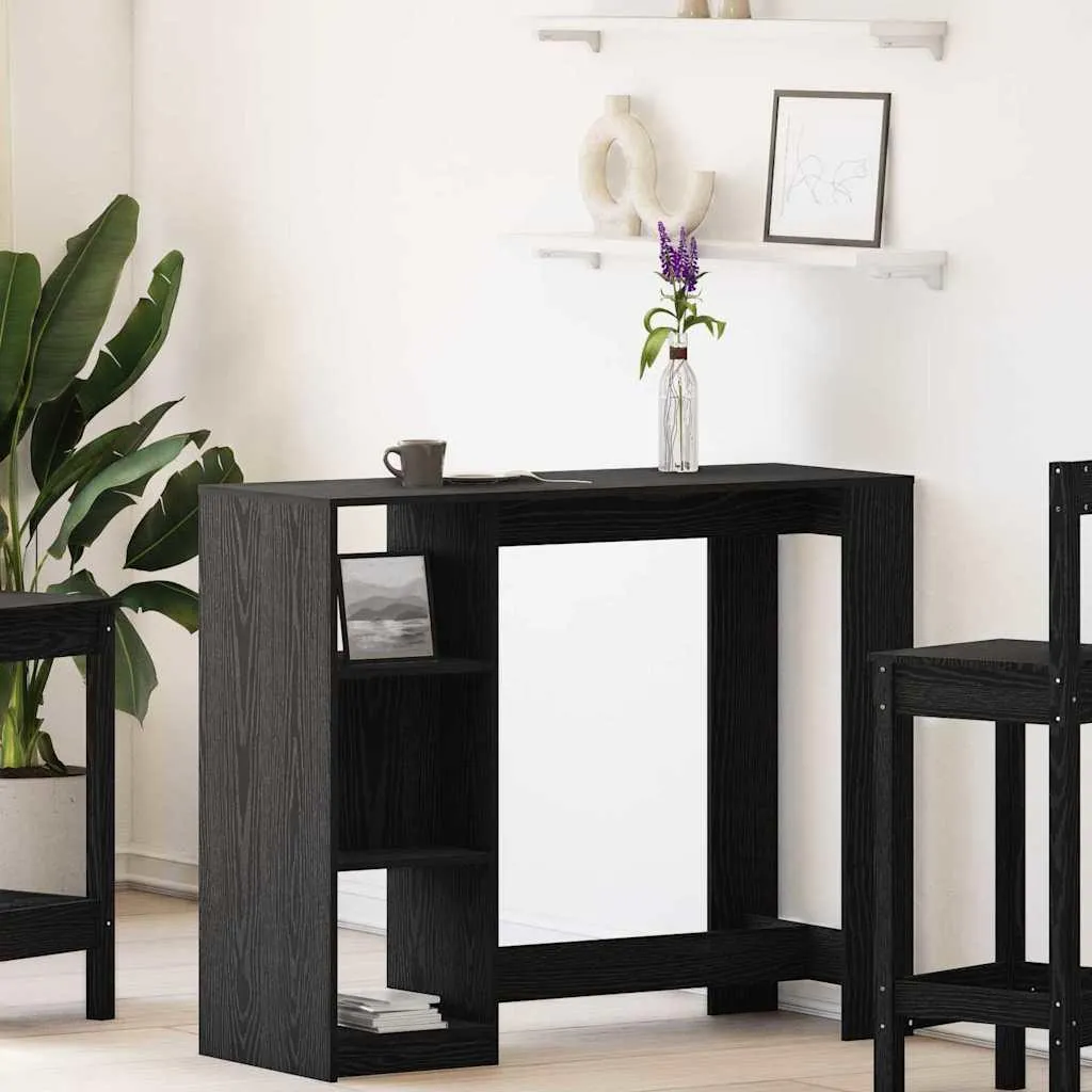 Tavolo Bar Maison Exclusive 124x46 Effetto Legno Nero | Home Pub