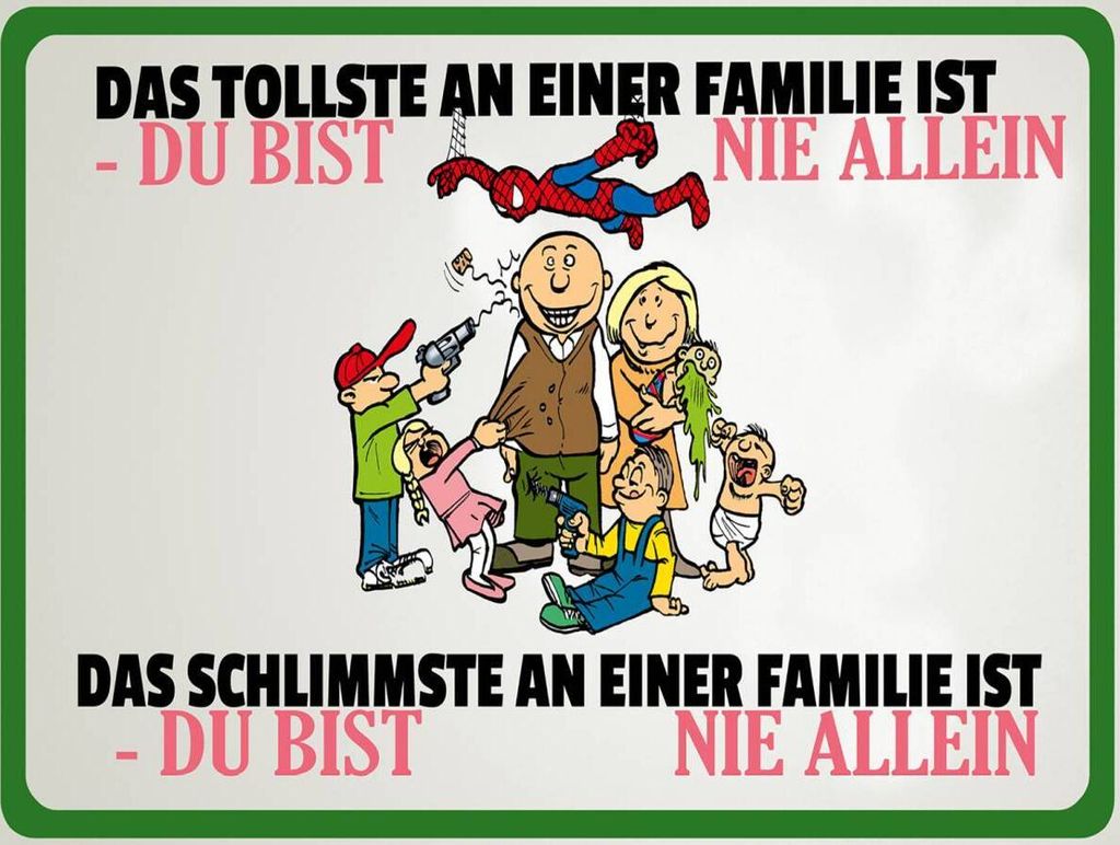 vianmo Holzschild 30x40 cm Familie du bist nie allein