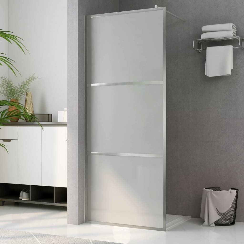 "im Angebot" Begehbare Duschwand mit voll mattiertem ESG-Glas 80x195 cm - Duschabtrennungen CC736