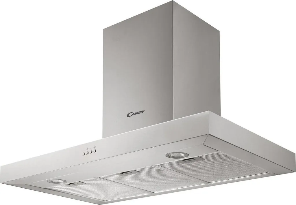 Hotte aspirante murale 90 cm Candy CMB955X en acier inox brossé chic