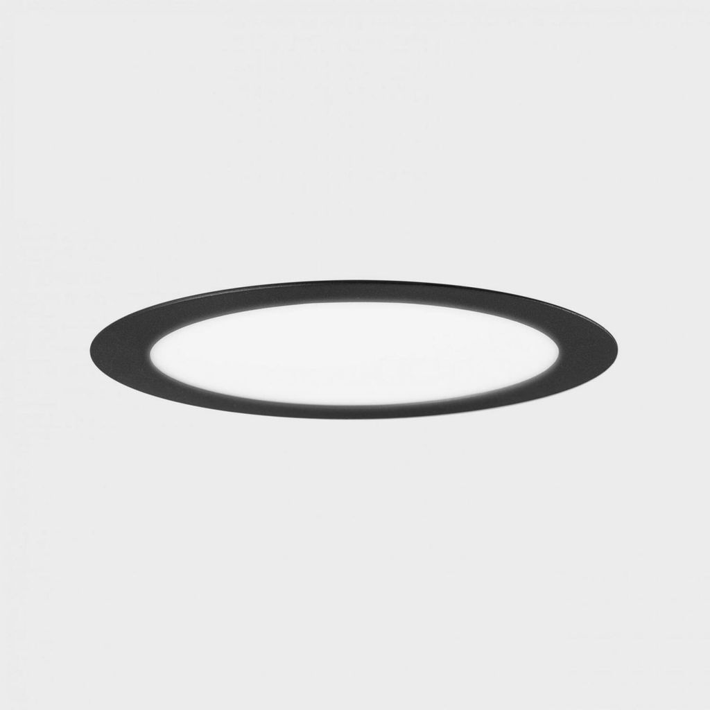 KOHL LIGHTING DISC Einbauleuchte mit Rahmendurchmesser 500 mm, schwarz, 48 W, CRI 80, 4000 K, Phasenanschnitt