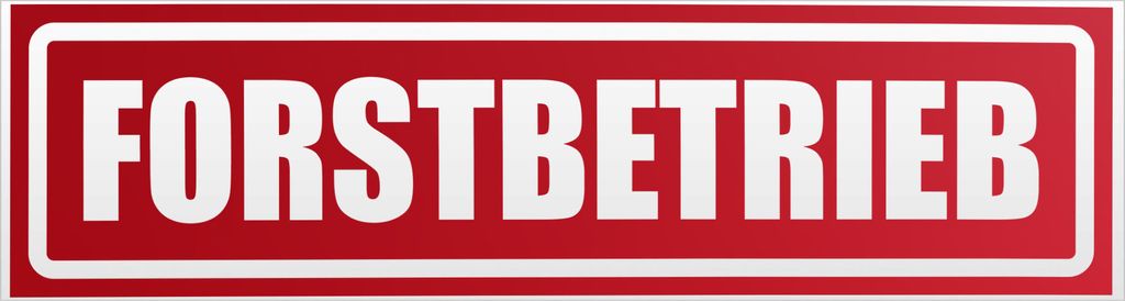 Kiwistar Forstbetrieb invertiert Magnetschild Schild magnetisch - 30cm Rot - reflektierend - Magnetfolie für Auto PKW Kfz