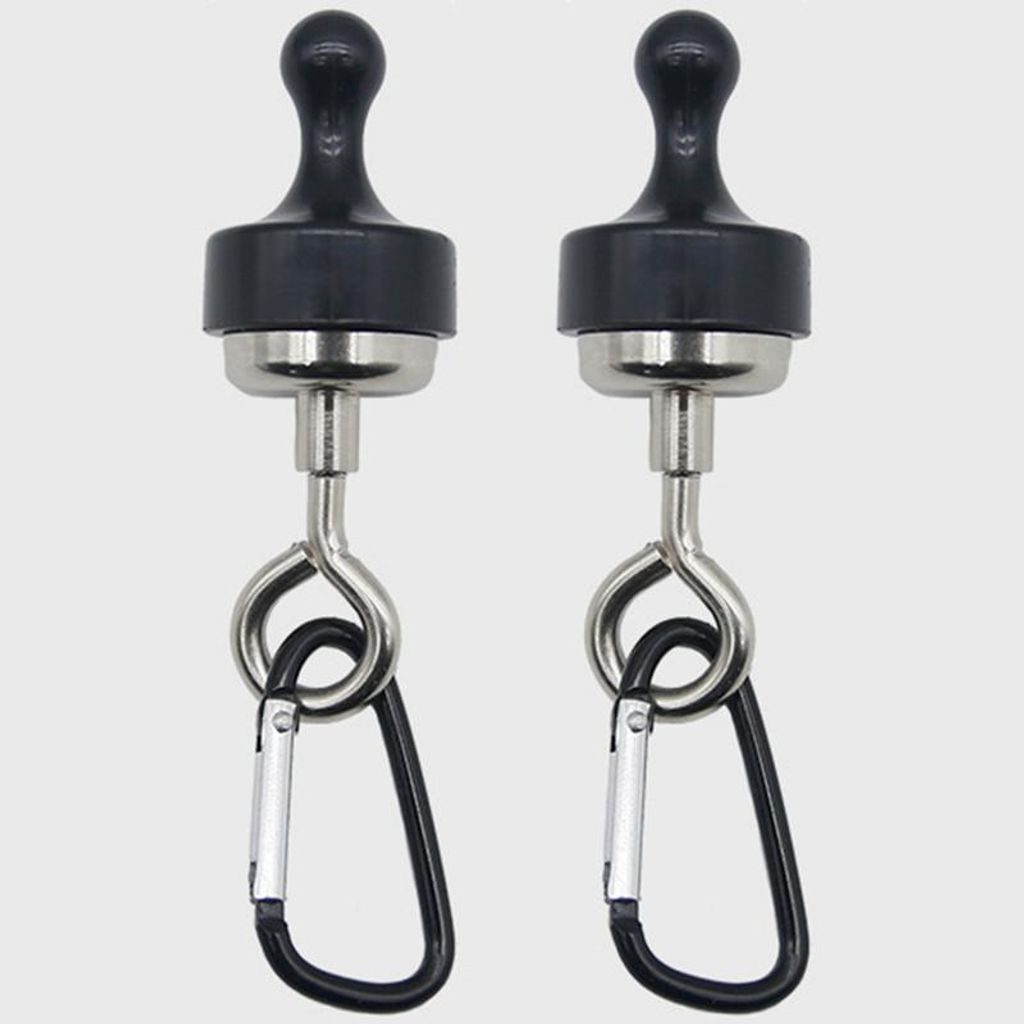 2er-Pack Magnethaken für Überdachungen, Magnet-Clip-Aufhänger mit Karabiner für Camping, Hochleistungs-Erdmagnete, Kreuzfahrt-Aufhängung, mult...