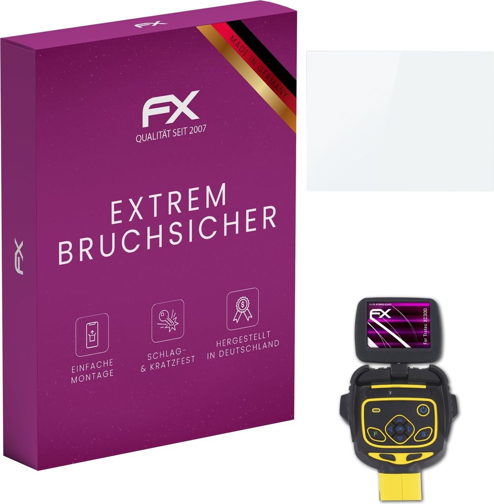 atFoliX FX-Hybrid-Glass Displayfolie kompatibel mit Trotec XC300 Glasfolie