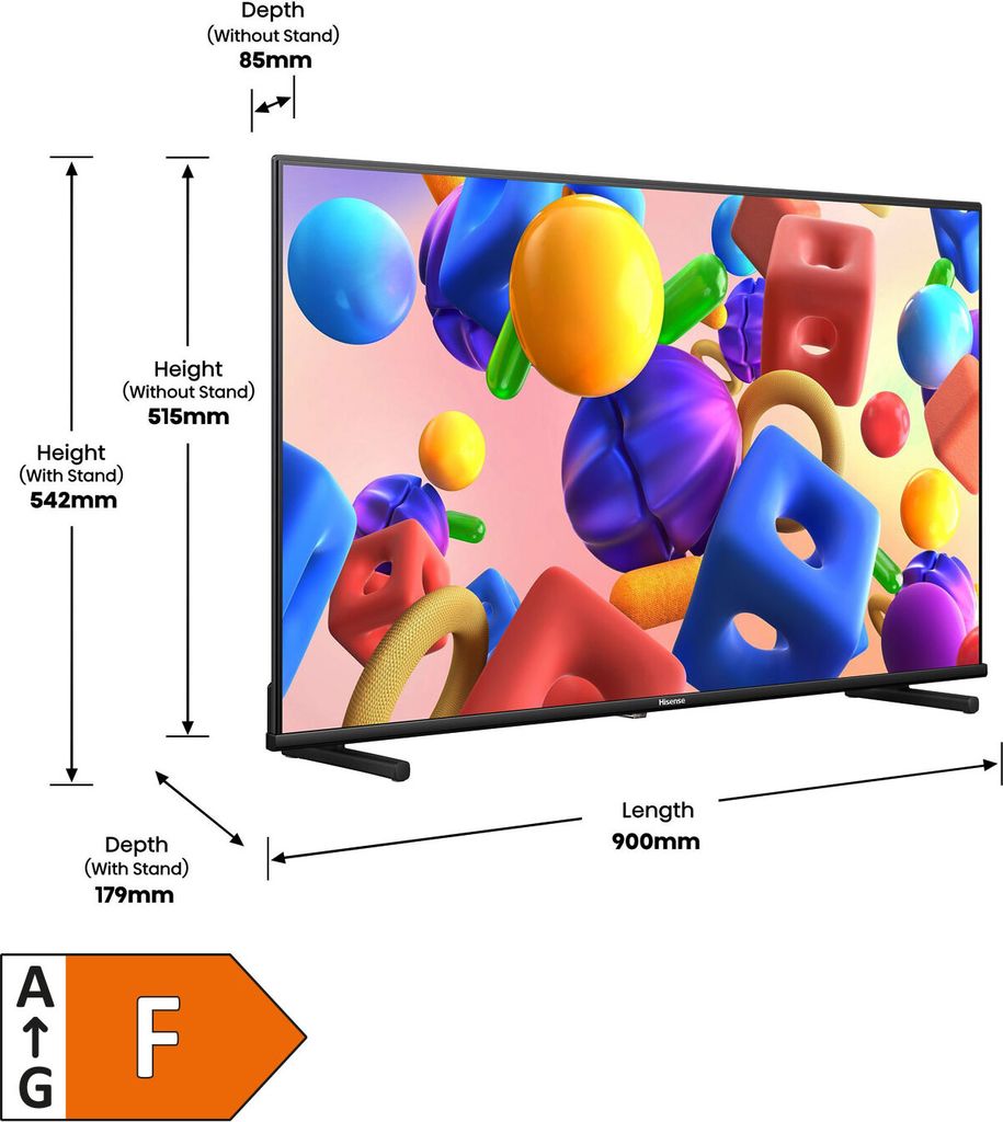 Fernseher 40Zoll Schwarz Full HD Auflösung VIDAA U6 QLED Produktbild 34