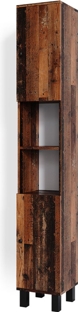 Vicco Badschrank Fynn, 30 x 190 cm, Eiche rustikal Produktbild 1