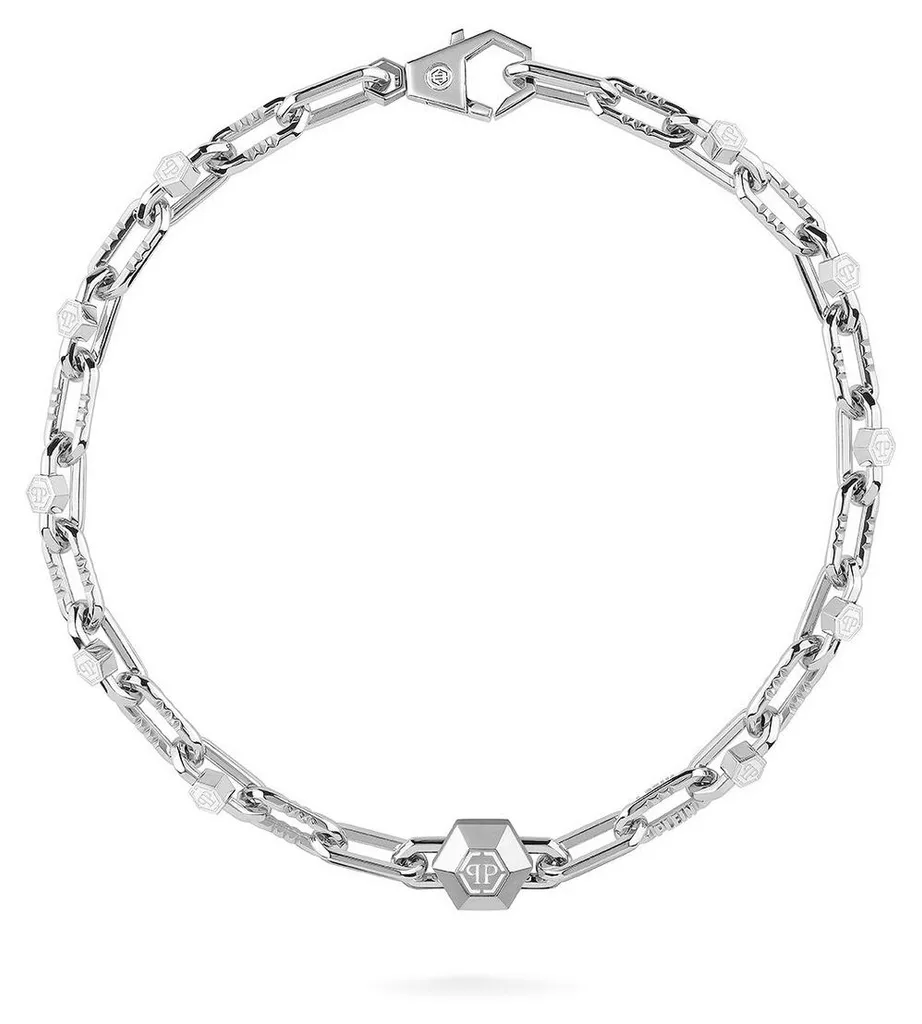 Collier Philipp Plein PJPEA05NU EDGE 45cm Maillons Acier Industriel