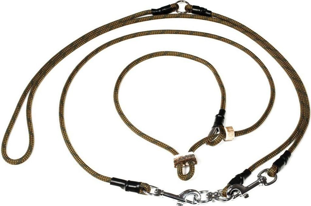 Mystique Hunting Profi Umhängeleine 6mm mit Zugbegrenzung M 295cm khaki/orange