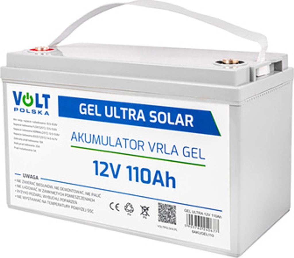 Accumulatore Volt polska gel vpro solar 12v 110ah Immagine del prodotto 