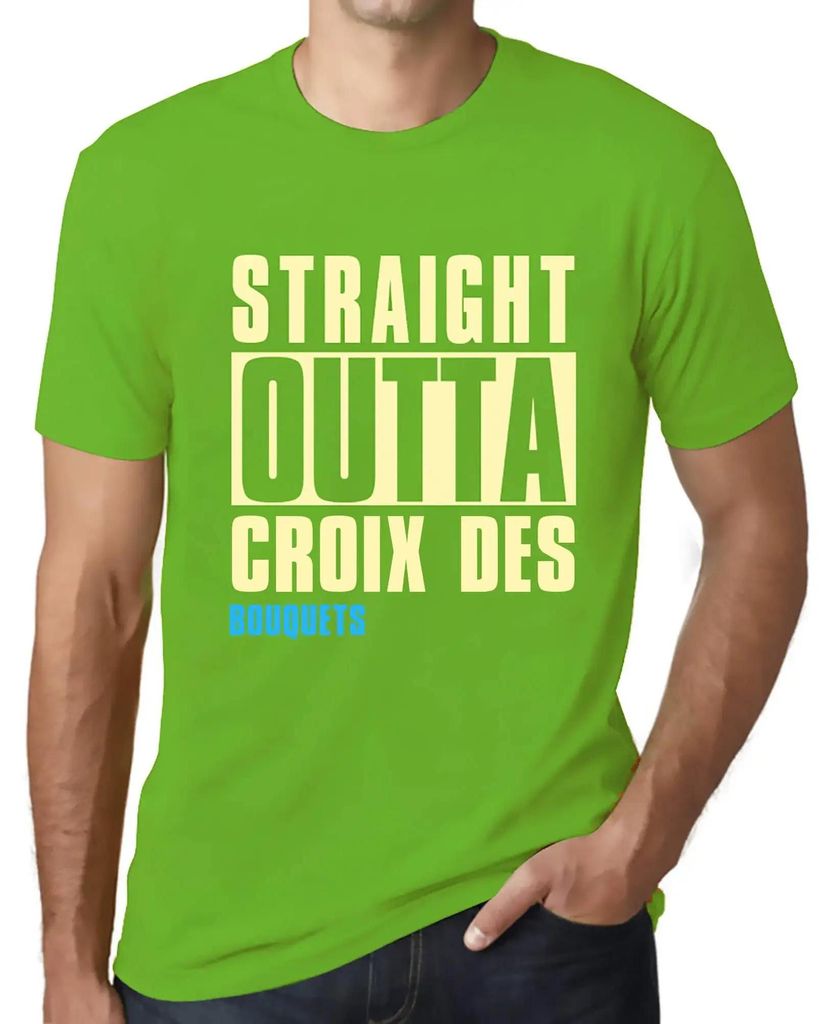 Herren Grafik T-Shirt Direkt aus dem Croix des Bouquets – Straight Outta Croix Des Bouquets – Öko-Verantwortlich Vintage Jahrgang Kurzarm Lustige