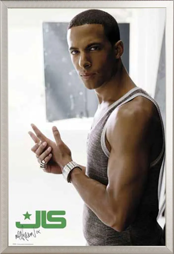 Poster Marvin JLS Cadre Aluminium Argenté Shinsuke et Vitre Acrylique