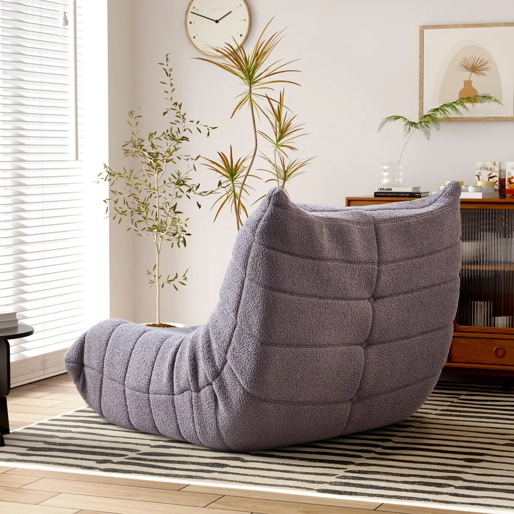 Coussin de Sol Ajustable avec Dossier Rembourré et Design Ergonomique - 4