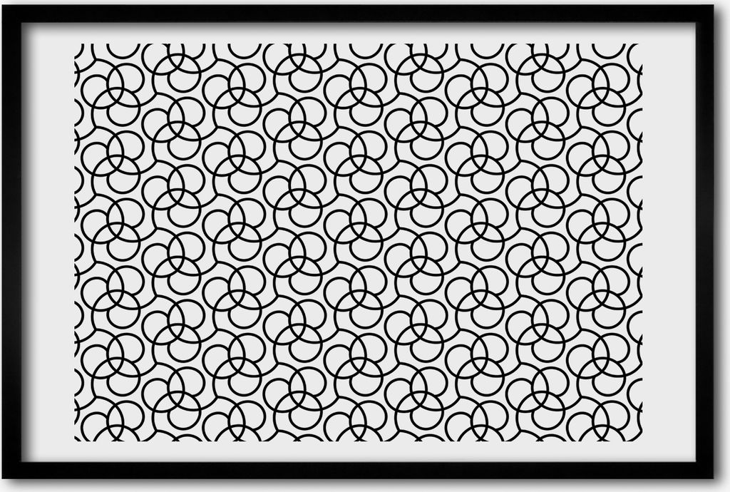 Bild 60x40 MDF-Rahmen, Wandkunst geometrischer Hintergrund