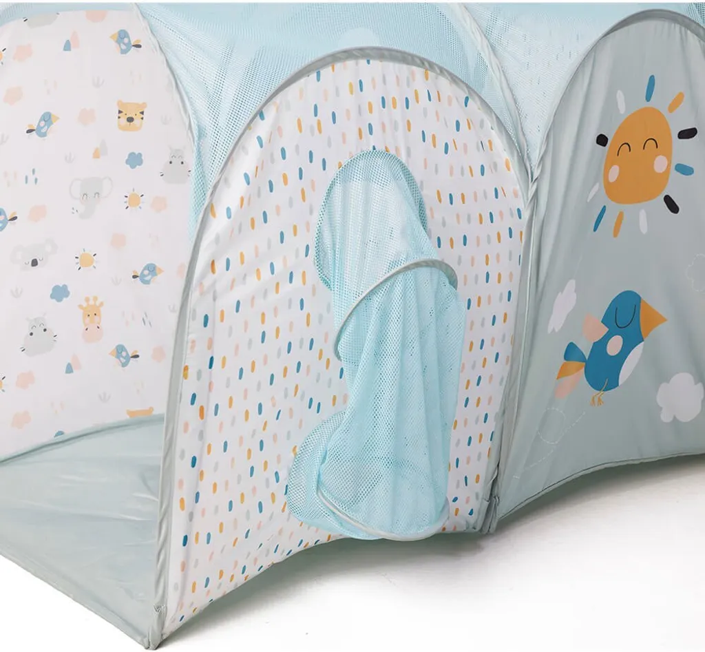 Tunnel de rampement multicolore Eurekakids avec 3 balles pour bébés actifs