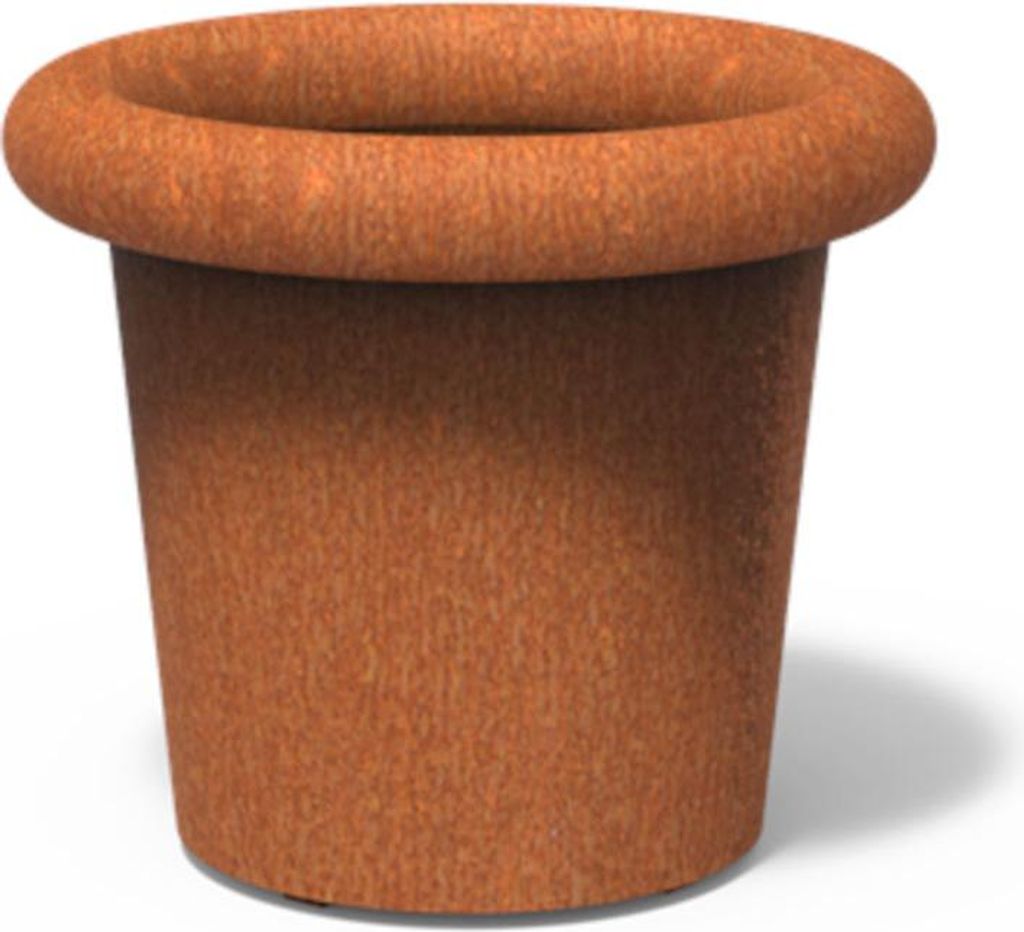 Adezz Tube Pflanzgefäß rund aus Corten-Stahl Pflanzkübel Blumentopf