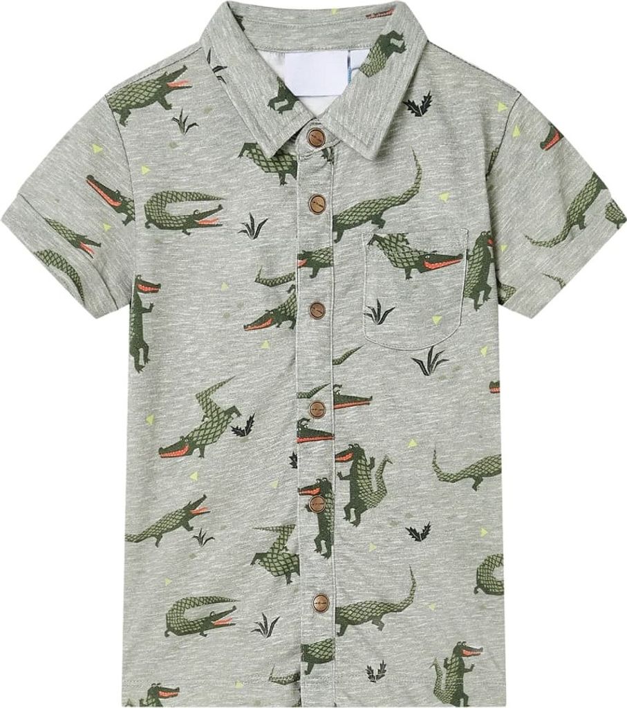 Kinderhemd Helles Khaki Melange 128