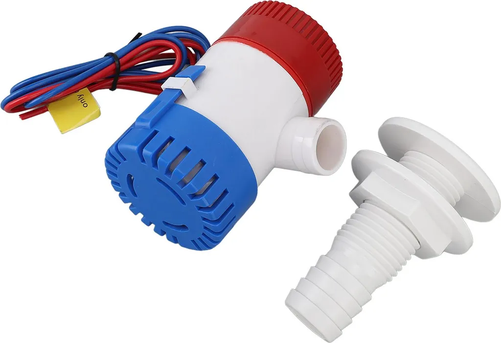 Pompe de cale 500 GPH à haut rendement 12V avec kit d'évacuation