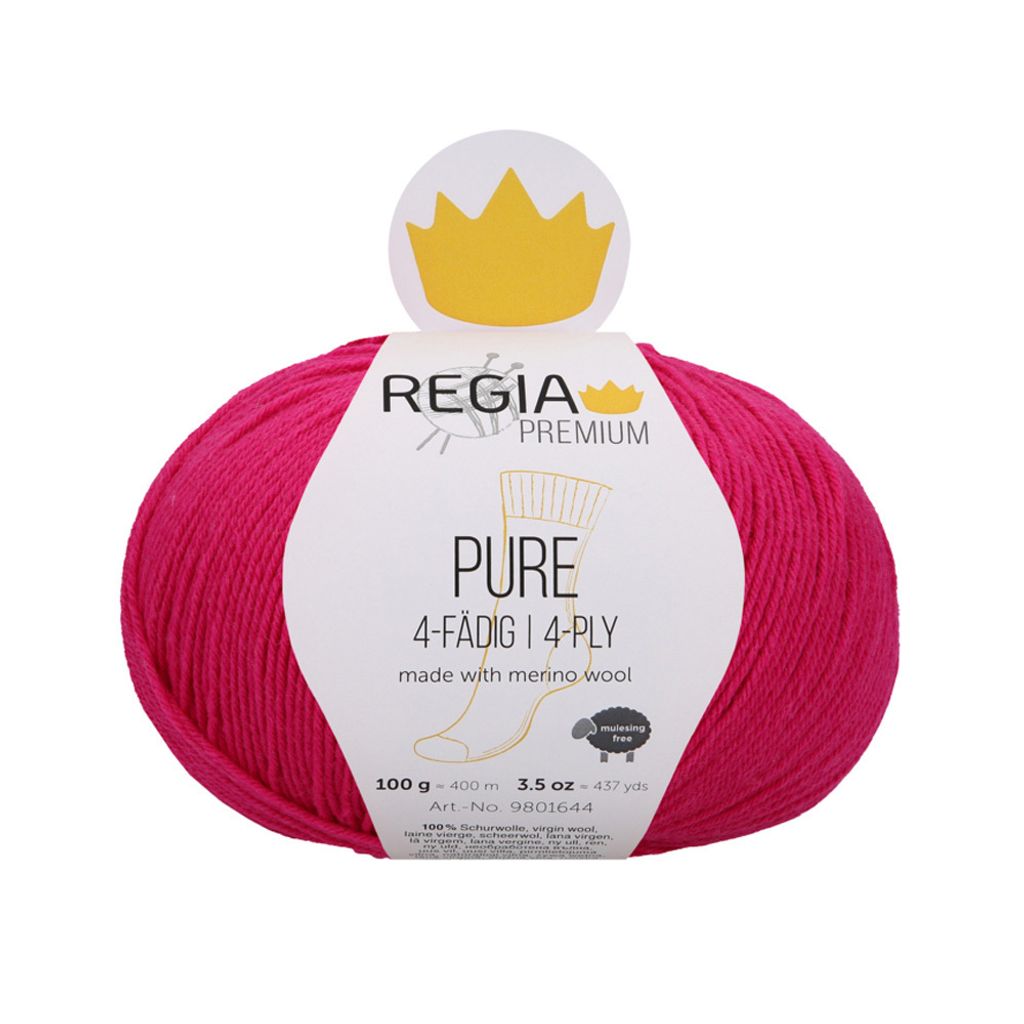 Regia Premium Pure 00037 Magenta Strickgarn Produktbild 
