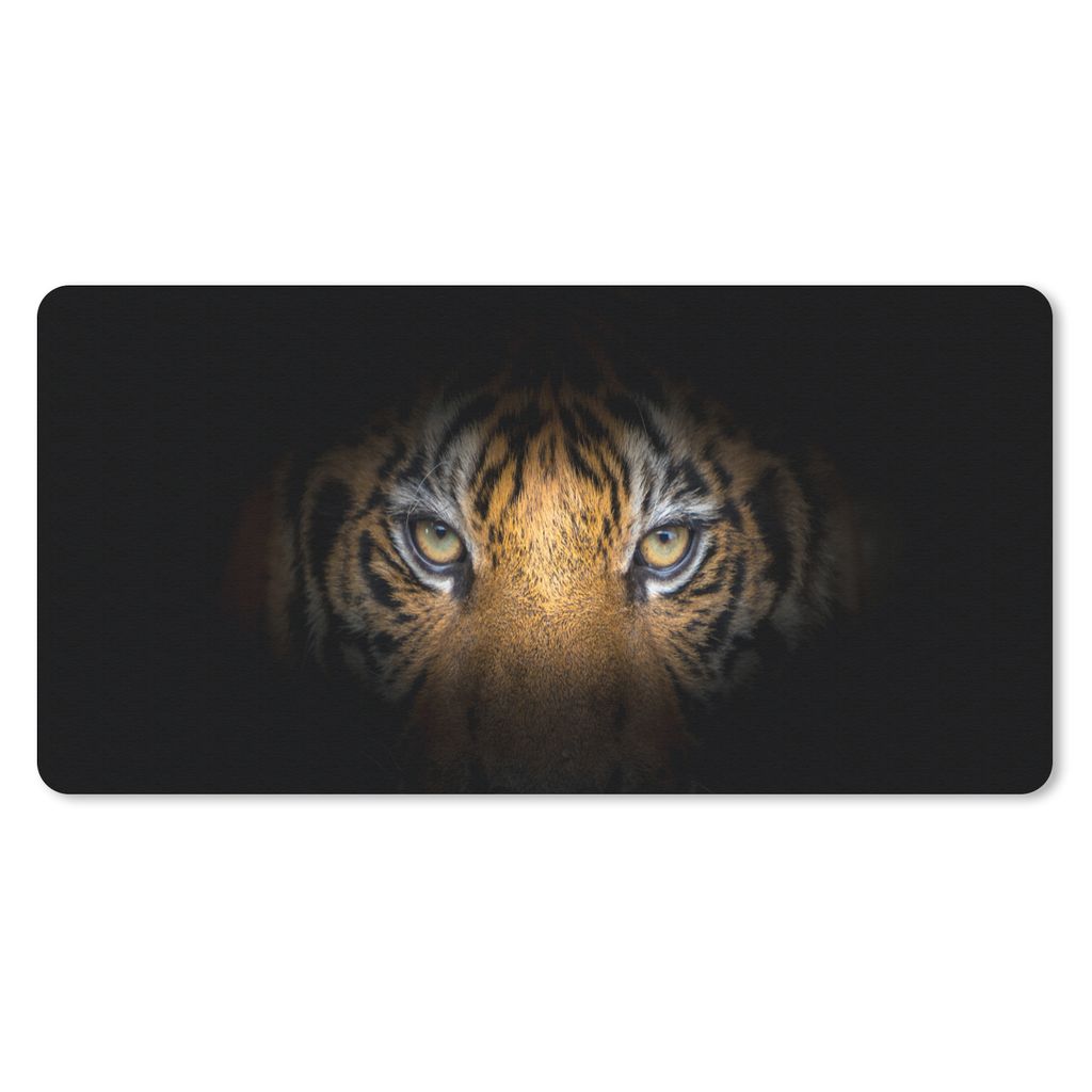MuchoWow Mauspad Mousepad Tiger - Auge - Tier 60x30 cm - Mousepads - Maus Mat - Pad - Mausunterlage - Nachhaltig