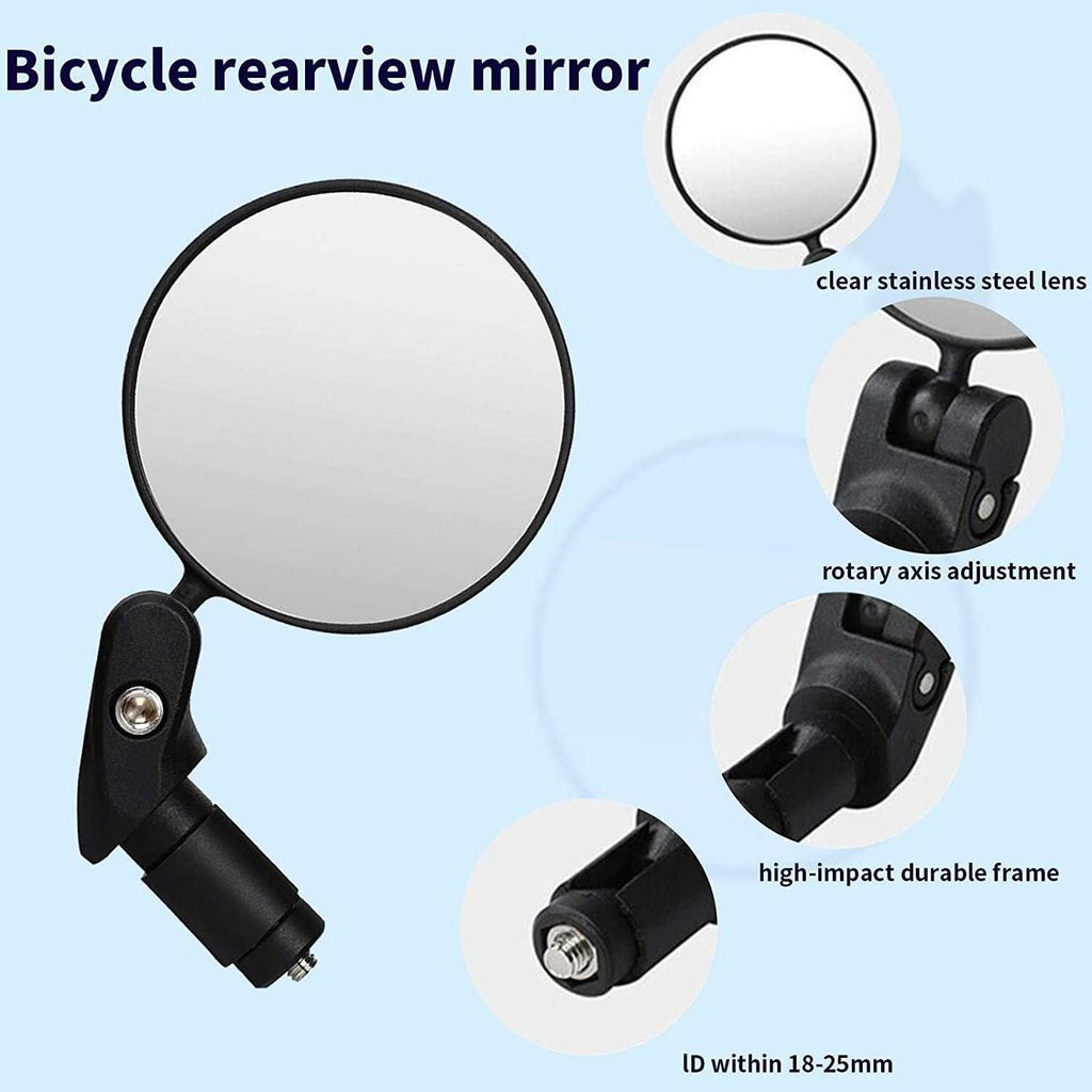 Thatyro Fahrradspiegel 4er Set 2.7 Zoll - 360° Verstellbar Für Lenker 15-35mm