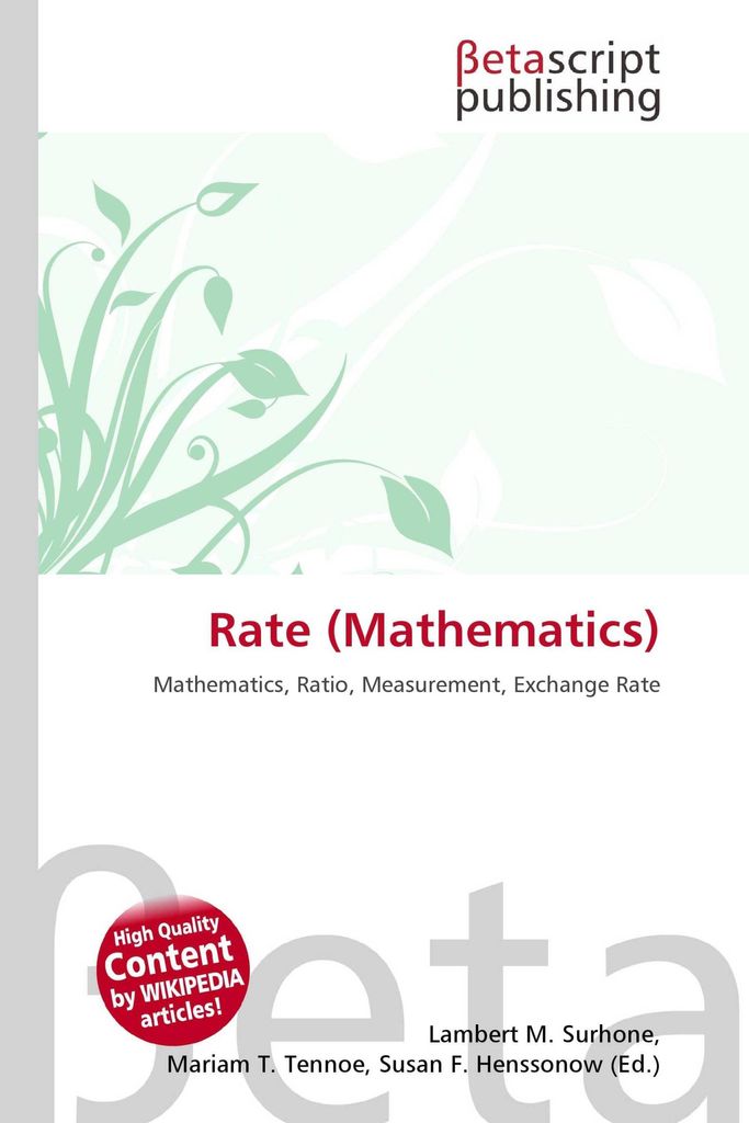 Rate (Mathematics)
