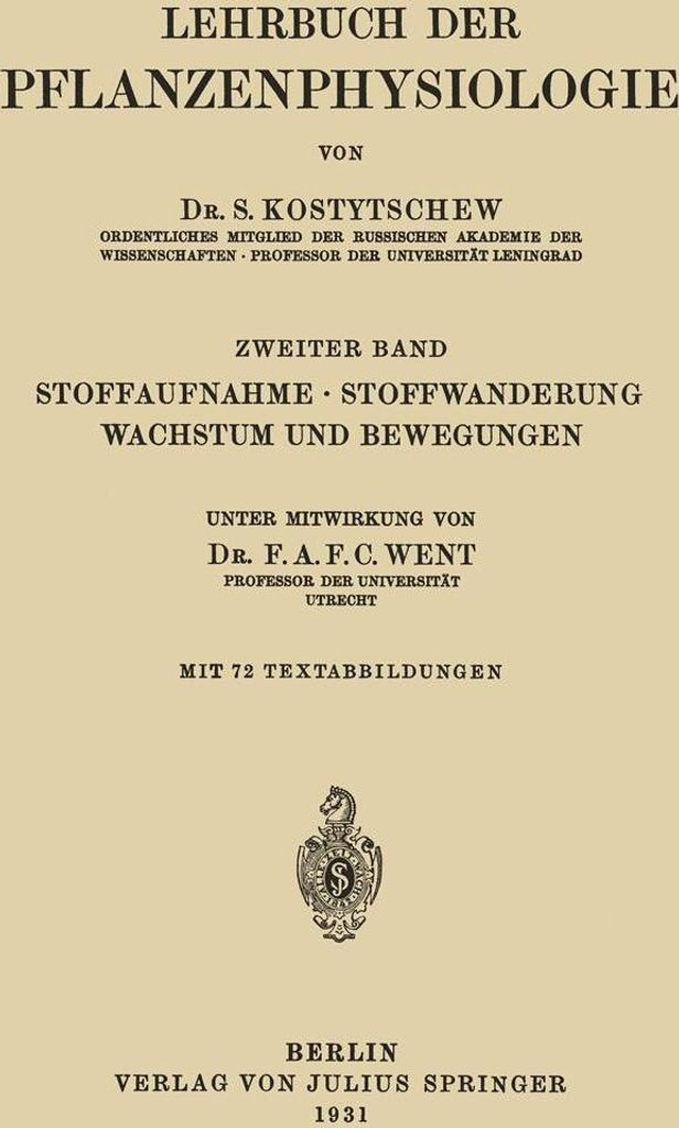 Stoffaufnahme · Stoffwanderung Wachstum und Bewegungen