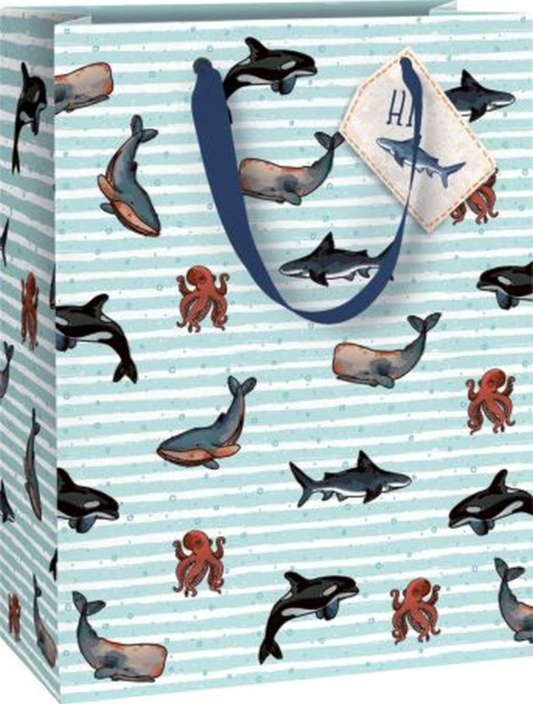 Papiergeschenktasche tiefer Ozean