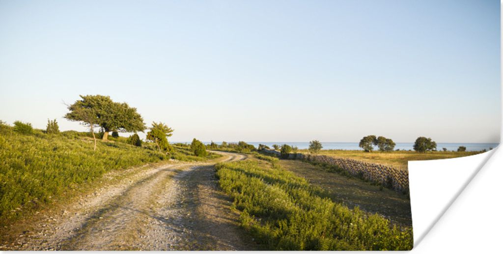 MuchoWow Poster Sommer - Straße - Meer 160x80 cm - Foto Poster