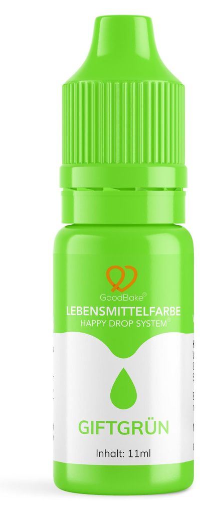 GoodBake Lebensmittelfarbe Giftgrün 11ml – flüssig, Produktbild 