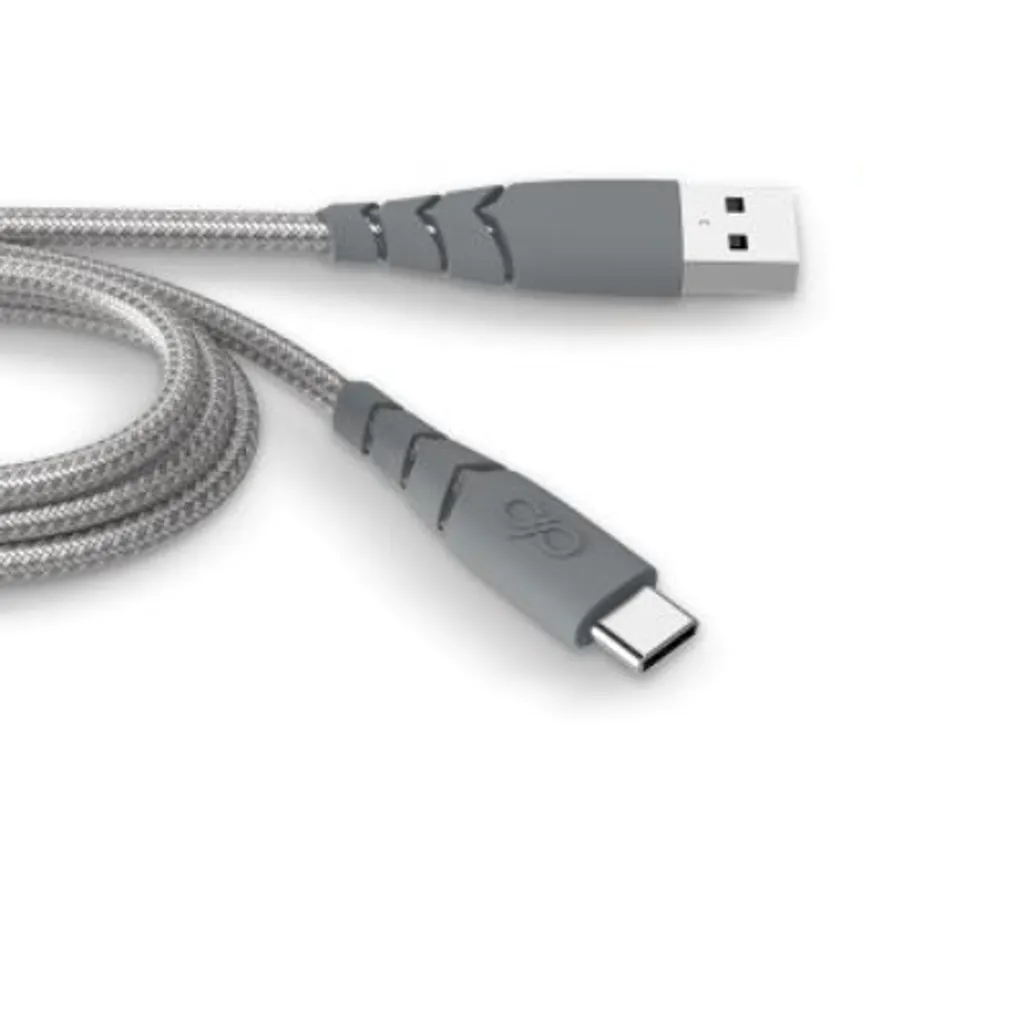 Force Power, Cavo USB-A/USB-C ultra-rinforzato, 2 m, 3 A, grigio, grigio