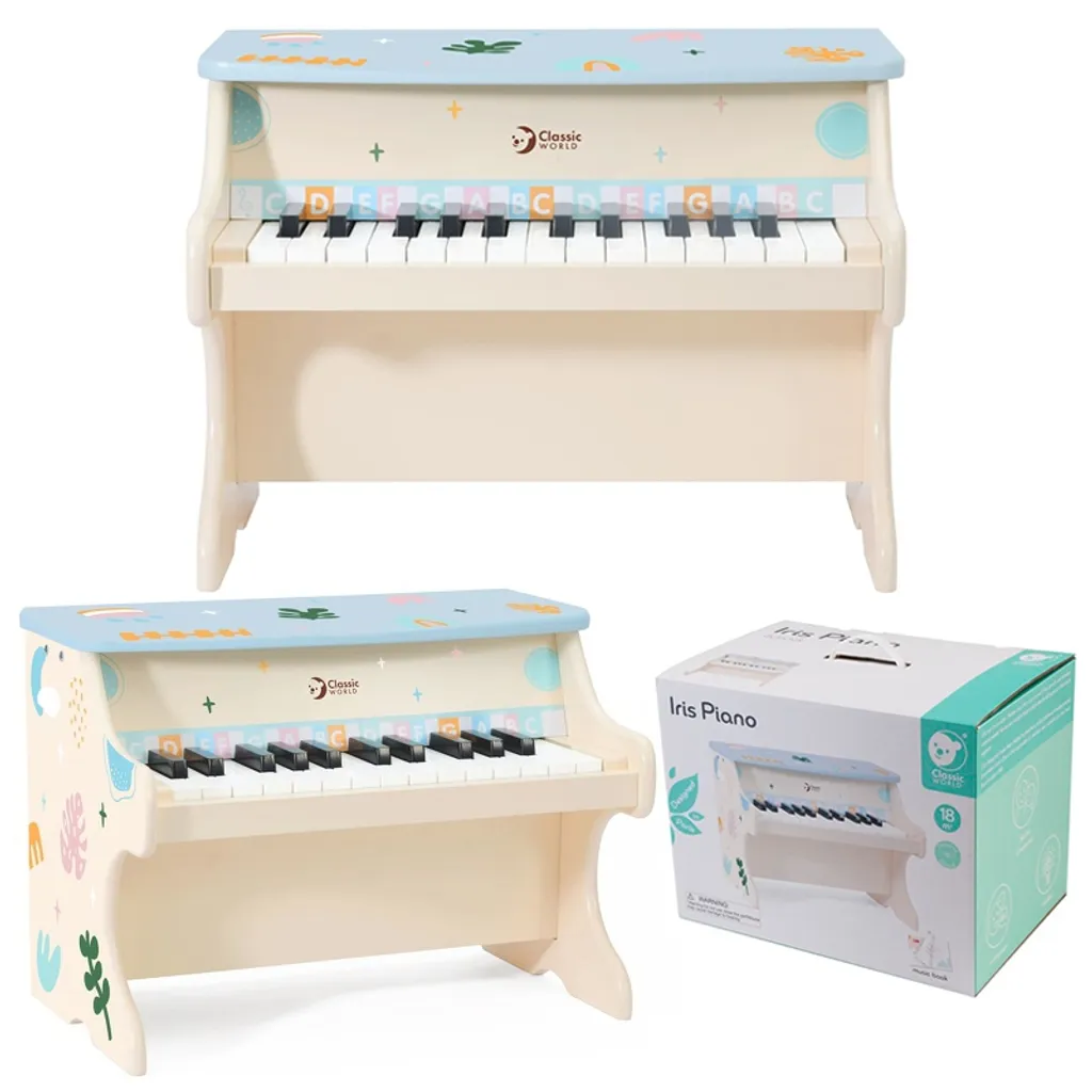 Jouet musical piano en bois Classic World pour apprentissage enfant